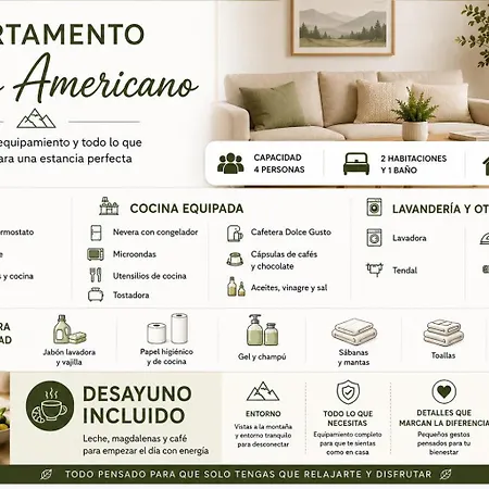 Estilo Americano Con Balcon Apartamento *